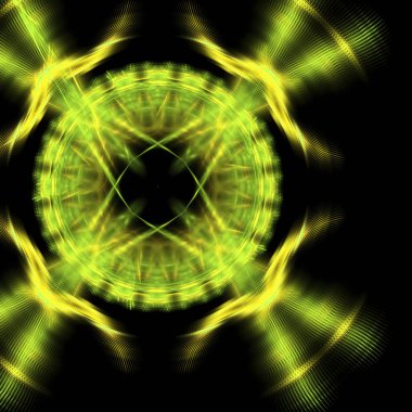 Fantezi kaotik renkli fraktal desen. Soyut Fraktal şekiller. 3D render resimde arka plan veya duvar kağıdı