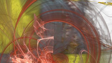 Fantezi kaotik renkli fraktal desen. Soyut Fraktal şekiller. 3D render resimde arka plan veya duvar kağıdı