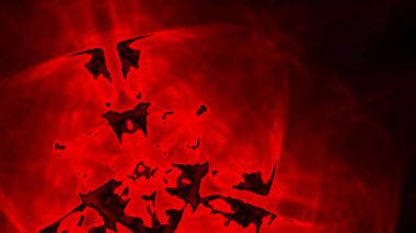 Fantezi kaotik renkli fraktal desen. Soyut Fraktal şekiller. 3D render resimde arka plan veya duvar kağıdı