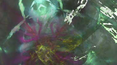 Fantezi kaotik renkli fraktal desen. Soyut Fraktal şekiller. 3D render resimde arka plan veya duvar kağıdı