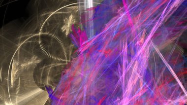 Fantezi kaotik renkli fraktal desen. Soyut Fraktal şekiller. 3D render resimde arka plan veya duvar kağıdı