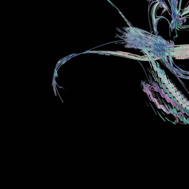 Fantezi kaotik renkli fraktal desen. Soyut Fraktal şekiller. 3D render resimde arka plan veya duvar kağıdı