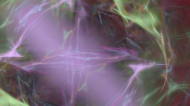 Fantezi kaotik renkli fraktal desen. Soyut Fraktal şekiller. 3D render resimde arka plan veya duvar kağıdı