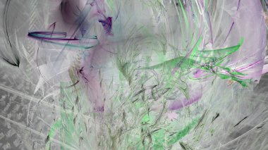 Fantezi kaotik renkli fraktal desen. Soyut Fraktal şekiller. 3D render resimde arka plan veya duvar kağıdı