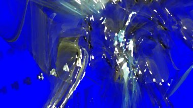 Fantezi kaotik renkli fraktal desen. Soyut Fraktal şekiller. 3D render resimde arka plan veya duvar kağıdı