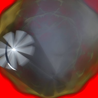 Fantezi kaotik renkli fraktal desen. Soyut Fraktal şekiller. 3D render resimde arka plan veya duvar kağıdı