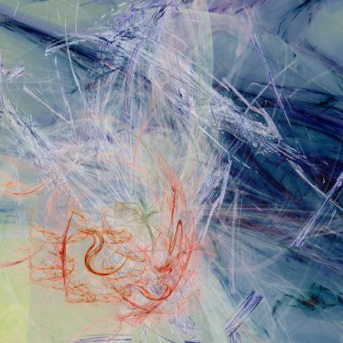 Fantezi kaotik renkli fraktal desen. Soyut Fraktal şekiller. 3D render resimde arka plan veya duvar kağıdı