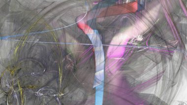 Fantezi kaotik renkli fraktal desen. Soyut Fraktal şekiller. 3D render resimde arka plan veya duvar kağıdı