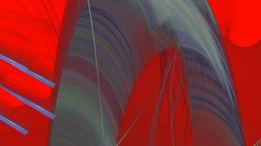 Fantezi kaotik renkli fraktal desen. Soyut Fraktal şekiller. 3D render resimde arka plan veya duvar kağıdı