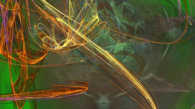 Fantezi kaotik renkli fraktal desen. Soyut Fraktal şekiller. 3D render resimde arka plan veya duvar kağıdı