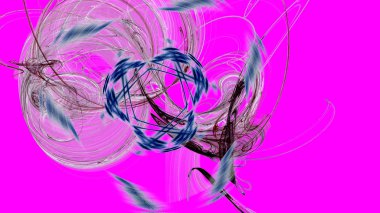 Fantezi kaotik renkli fraktal desen. Soyut Fraktal şekiller. 3D render resimde arka plan veya duvar kağıdı