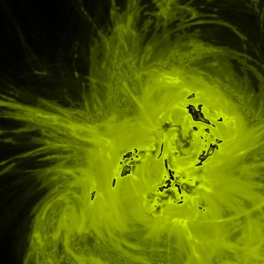 Fantezi kaotik renkli fraktal desen. Soyut Fraktal şekiller. 3D render resimde arka plan veya duvar kağıdı