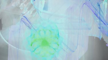 Fantezi kaotik renkli fraktal desen. Soyut Fraktal şekiller. 3D render resimde arka plan veya duvar kağıdı