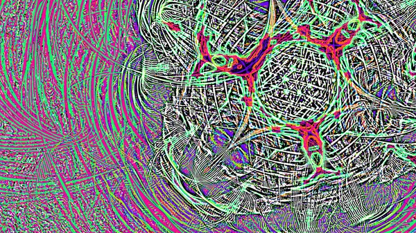 Fantaisie chaotique motif fractal coloré. Formes fractales abstraites. rendu 3D fond d'illustration ou fond d'écran — Photo