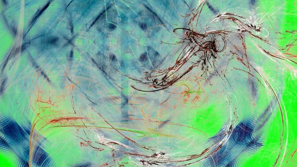 Fantezi kaotik renkli fraktal desen. Soyut Fraktal şekiller. 3D render resimde arka plan veya duvar kağıdı