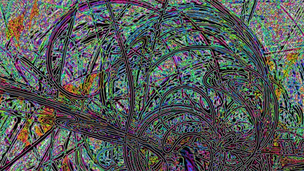 Fantasía caótica patrón fractal colorido. Formas fractales abstractas. Fondo de ilustración de representación 3D o fondo de pantalla — Foto de Stock