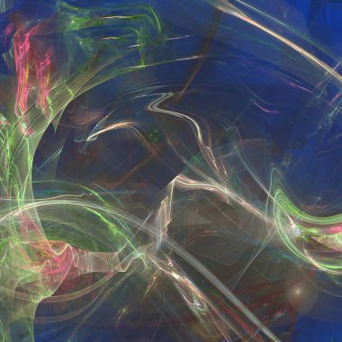 Fantezi kaotik renkli fraktal desen. Soyut Fraktal şekiller. 3D render resimde arka plan veya duvar kağıdı