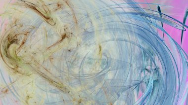 Fantezi kaotik renkli fraktal desen. Soyut Fraktal şekiller. 3D render resimde arka plan veya duvar kağıdı