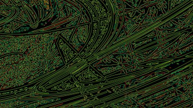 Fantezi kaotik renkli fraktal desen. Soyut Fraktal şekiller. 3D render resimde arka plan veya duvar kağıdı