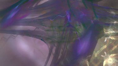 Fantezi kaotik renkli fraktal desen. Soyut Fraktal şekiller. 3D render resimde arka plan veya duvar kağıdı