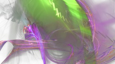 Fantezi kaotik renkli fraktal desen. Soyut Fraktal şekiller. 3D render resimde arka plan veya duvar kağıdı