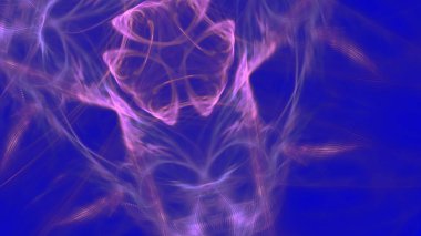 Fantezi kaotik renkli fraktal desen. Soyut Fraktal şekiller. 3D render resimde arka plan veya duvar kağıdı