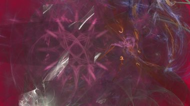 Fantezi kaotik renkli fraktal desen. Soyut Fraktal şekiller. 3D render resimde arka plan veya duvar kağıdı