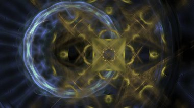 Fantezi kaotik renkli fraktal desen. Soyut Fraktal şekiller. 3D render resimde arka plan veya duvar kağıdı