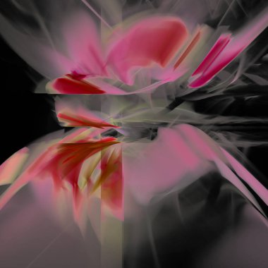 Fantezi kaotik renkli fraktal desen. Soyut Fraktal şekiller. 3D render resimde arka plan veya duvar kağıdı