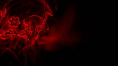 Fantezi kaotik renkli fraktal desen. Soyut Fraktal şekiller. 3D render resimde arka plan veya duvar kağıdı