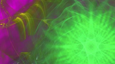 Fantezi kaotik renkli fraktal desen. Soyut Fraktal şekiller. 3D render resimde arka plan veya duvar kağıdı