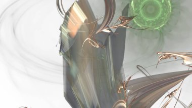 Fantezi kaotik renkli fraktal desen. Soyut Fraktal şekiller. 3D render resimde arka plan veya duvar kağıdı