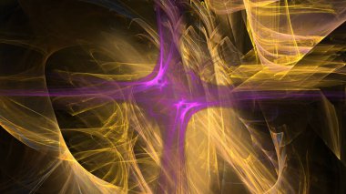 Fantezi kaotik renkli fraktal desen. Soyut Fraktal şekiller. 3D render resimde arka plan veya duvar kağıdı