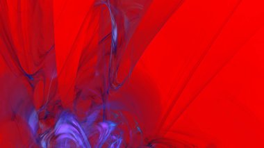 Fantezi kaotik renkli fraktal desen. Soyut Fraktal şekiller. 3D render resimde arka plan veya duvar kağıdı