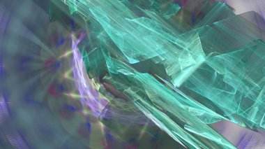 Fantezi kaotik renkli fraktal desen. Soyut Fraktal şekiller. 3D render resimde arka plan veya duvar kağıdı