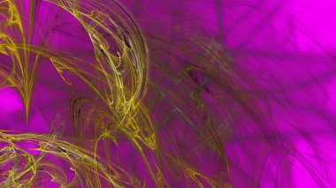 Fantezi kaotik renkli fraktal desen. Soyut Fraktal şekiller. 3D render resimde arka plan veya duvar kağıdı