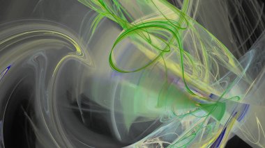 Fantezi kaotik renkli fraktal desen. Soyut Fraktal şekiller. 3D render resimde arka plan veya duvar kağıdı