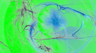 Fantezi kaotik renkli fraktal desen. Soyut Fraktal şekiller. 3D render resimde arka plan veya duvar kağıdı