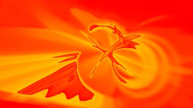 Fantezi kaotik renkli fraktal desen. Soyut Fraktal şekiller. 3D render resimde arka plan veya duvar kağıdı