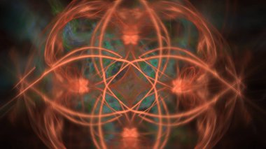 Fantezi kaotik renkli fraktal desen. Soyut Fraktal şekiller. 3D render resimde arka plan veya duvar kağıdı