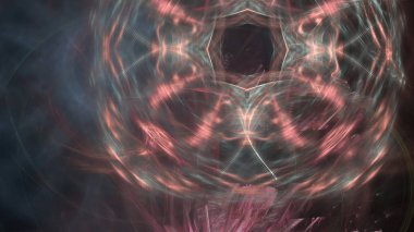 Fantezi kaotik renkli fraktal desen. Soyut Fraktal şekiller. 3D render resimde arka plan veya duvar kağıdı