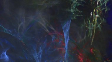 Fantezi kaotik renkli fraktal desen. Soyut Fraktal şekiller. 3D render resimde arka plan veya duvar kağıdı