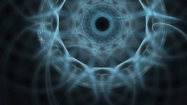 Fantezi kaotik renkli fraktal desen. Soyut Fraktal şekiller. 3D render resimde arka plan veya duvar kağıdı