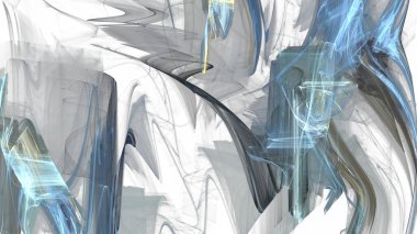 Fantezi kaotik renkli fraktal desen. Soyut Fraktal şekiller. 3D render resimde arka plan veya duvar kağıdı