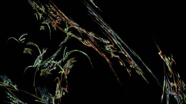 Fantezi kaotik renkli fraktal desen. Soyut Fraktal şekiller. 3D render resimde arka plan veya duvar kağıdı