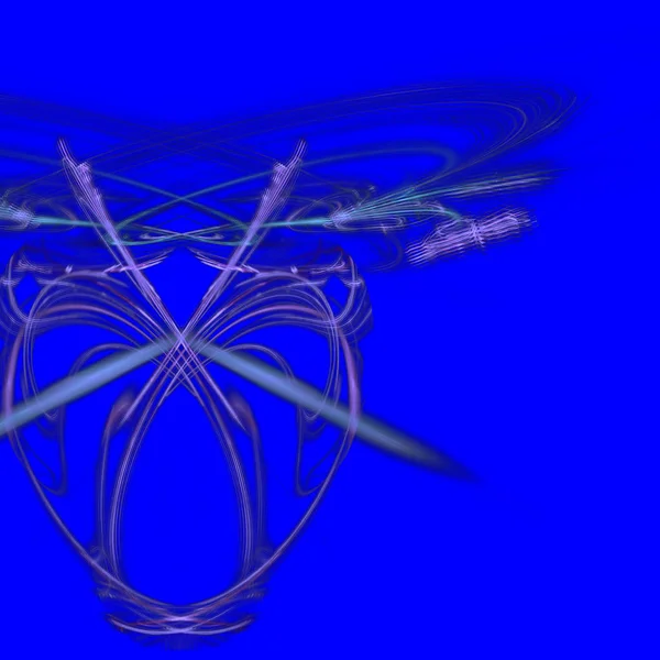 幻想中混乱的五颜六色的分形图案。抽象分形形状。3d 渲染插图背景或壁纸 — 图库照片