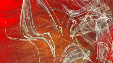 Fantezi kaotik renkli fraktal desen. Soyut Fraktal şekiller. 3D render resimde arka plan veya duvar kağıdı