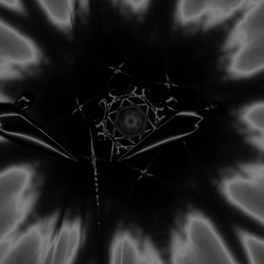 Fantezi kaotik renkli fraktal desen. Soyut Fraktal şekiller. 3D render resimde arka plan veya duvar kağıdı