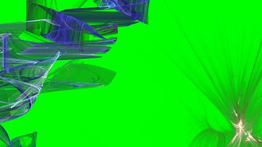 Fantezi kaotik renkli fraktal desen. Soyut Fraktal şekiller. 3D render resimde arka plan veya duvar kağıdı