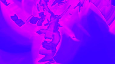 Fantezi kaotik renkli fraktal desen. Soyut Fraktal şekiller. 3D render resimde arka plan veya duvar kağıdı